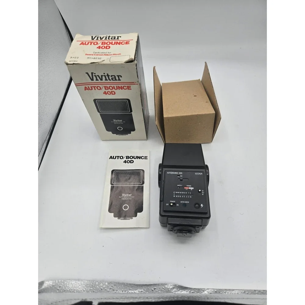 Classic‎ Vivitar Auto/Bounce 40D Dedicated Flash w/ Box
